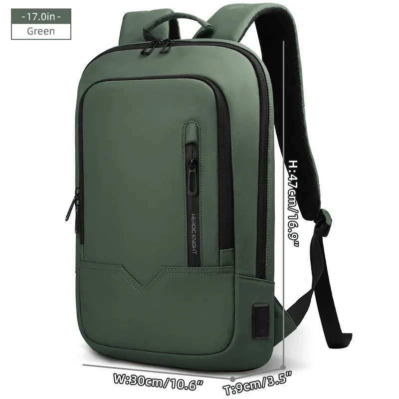 sac à dos heroic knight pour ordinateur portable de 14 pouces, sac à dos multifonctionnel pour hommes, étanche, avec chargement usb, pour le travail et les voyages