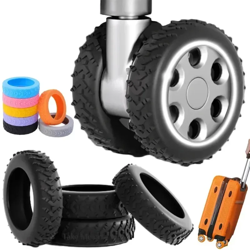protège roues silicone texturé anti rayures protection valise voyage silicone couleur divers dimensions petites moyennes grande usage idération transport