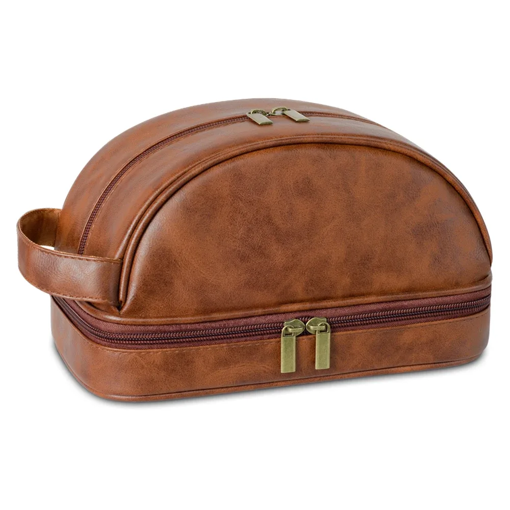 trousse de toilette en cuir pour homme – grande capacité, étanche, idéale pour les voyages – sac de rangement haut de gamme pour hommes