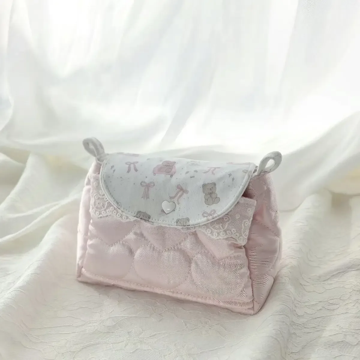 porte-monnaie doux en forme de petit ours mignon, style tendance, sac de rangement à trois compartiments, sac décoratif, sac pour écouteurs, porte-clés pour femme