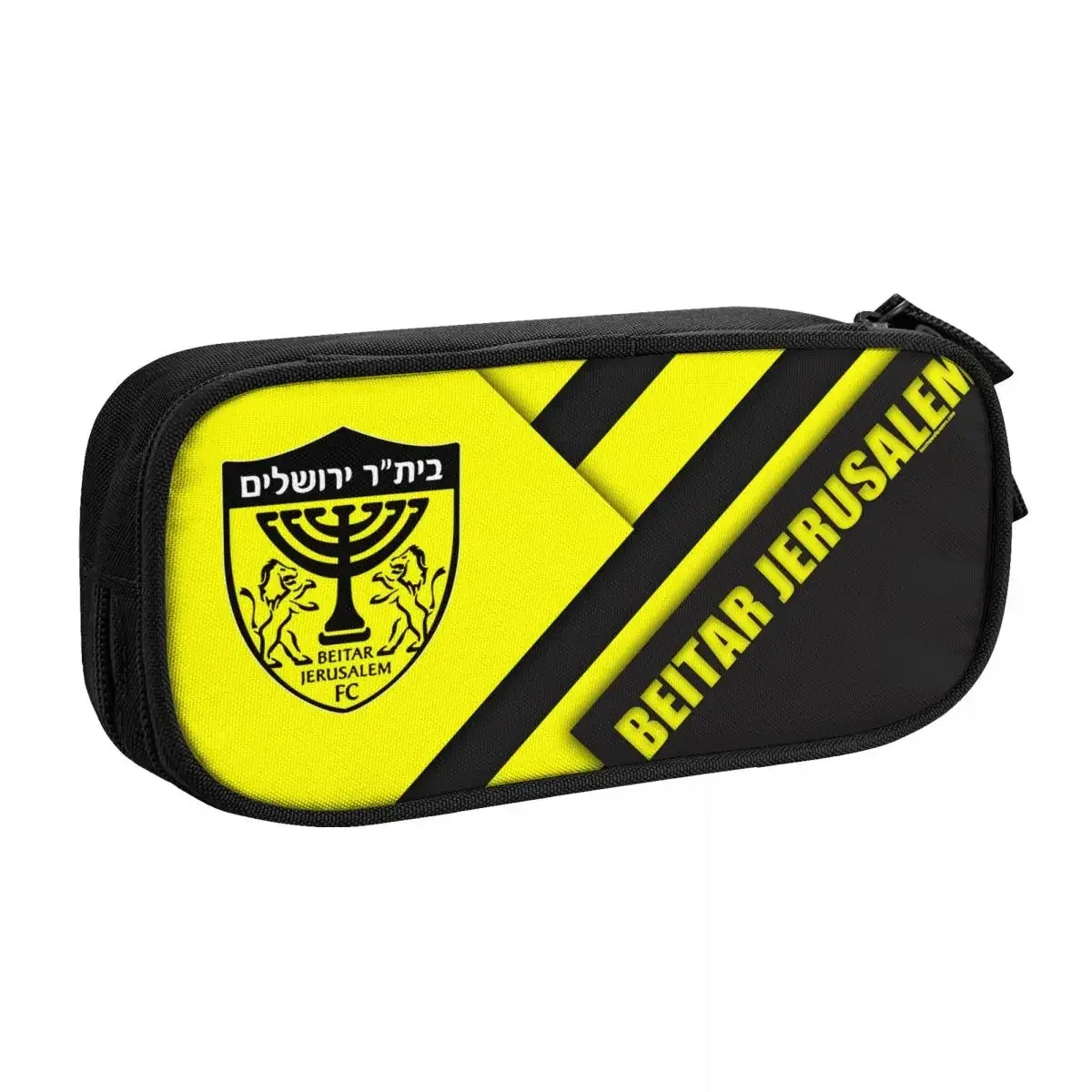 pochette polyester noire lion hébraïques stylos crayons cosmétiques bureau école adolescents adultes organisateur multifonctionalité capacité grande travail étui cosmétiques