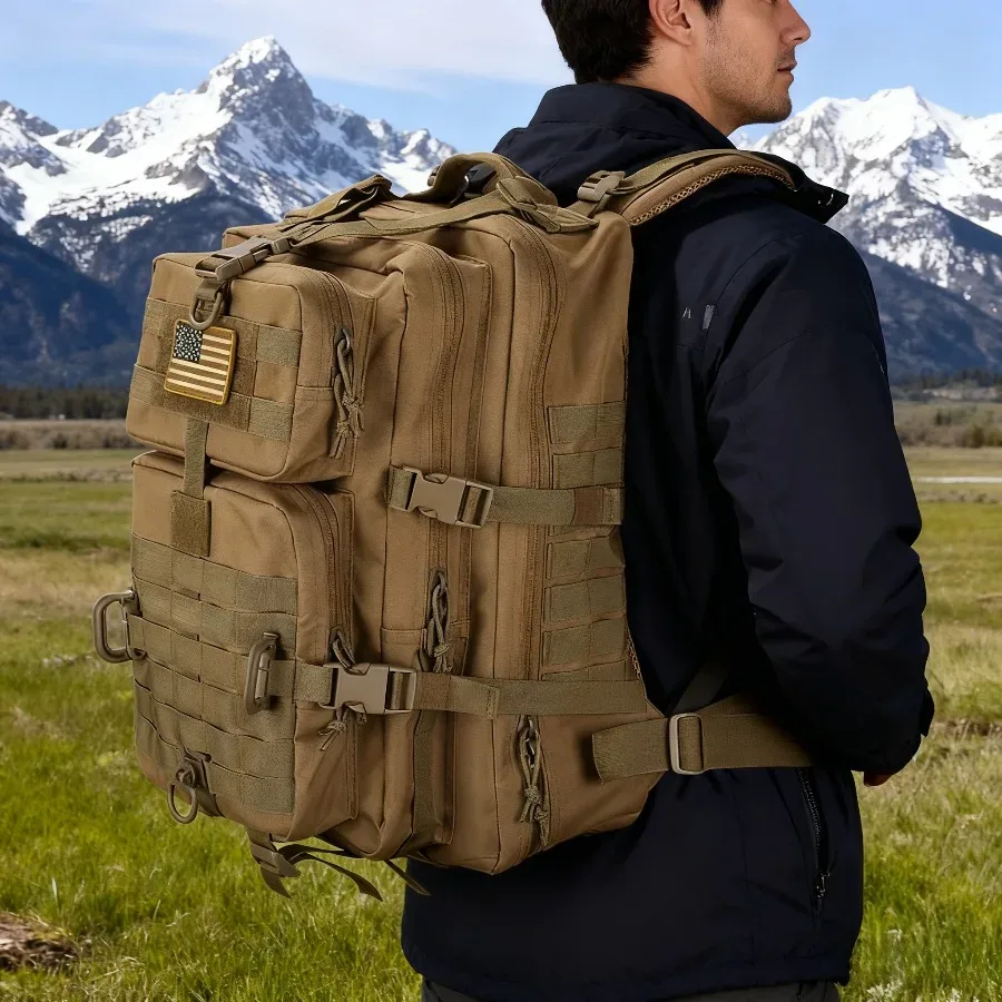50l/30l sac à dos militaire d'assaut pour hommes, 3 jours bug out sac molle sac à dos pour camping sac à dos de sport en plein air sacs à dos
