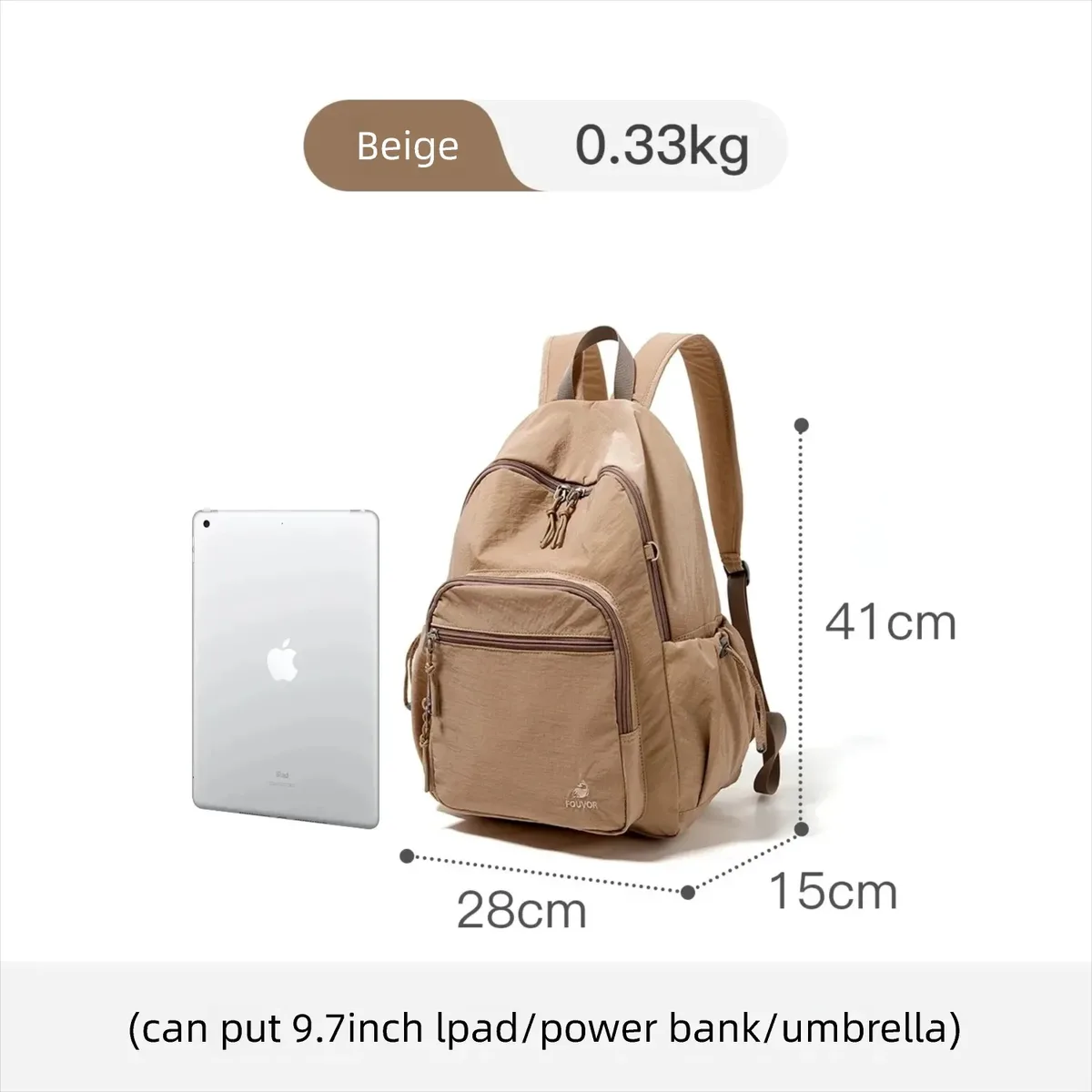 sac à dos pliable grande capacité pour femme fouvor 2026, léger, tendance, pour voyage en extérieur, randonnée, sac à dos décontracté 3059-13