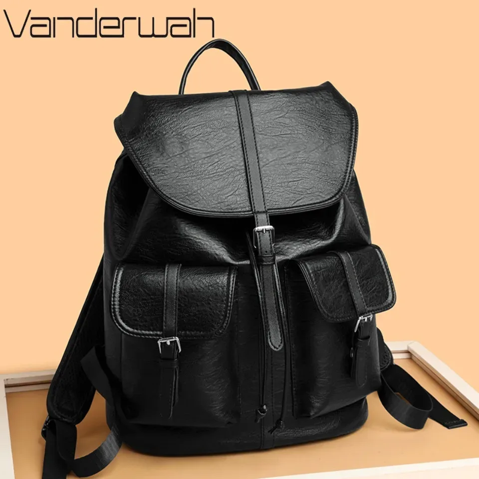 sacs à dos en cuir vintage de haute qualité, grande capacité, adaptés aux magazines a4, pour les trajets quotidiens, les voyages, sac à dos pour filles, sac à dos 3 en 1