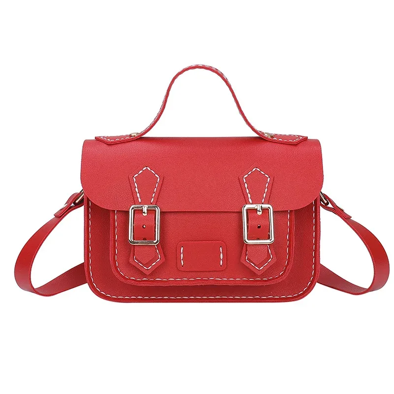 sac cambridge en cuir pu personnalisé, bricolage, couture à la main pour femmes, sac à bandoulière, kit semi-fini coloré
