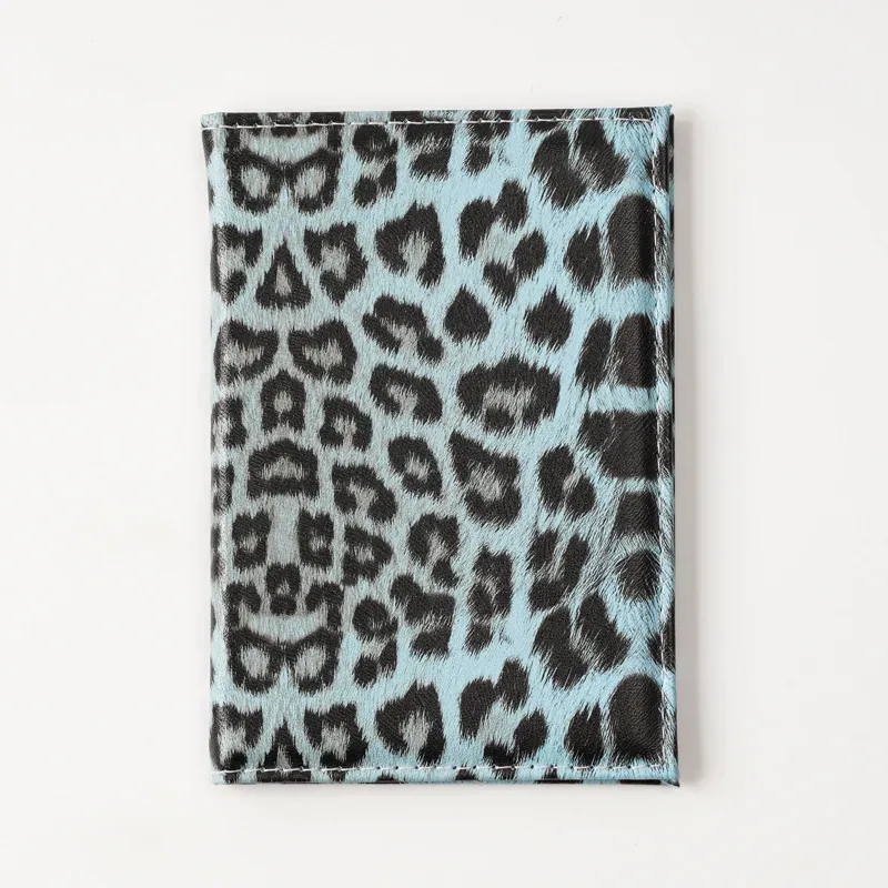 housse de protection pour passeport à motif léopard, porte-passeport de voyage, portefeuille cadeau, étui à cartes en cuir pu, sac de rangement unisexe