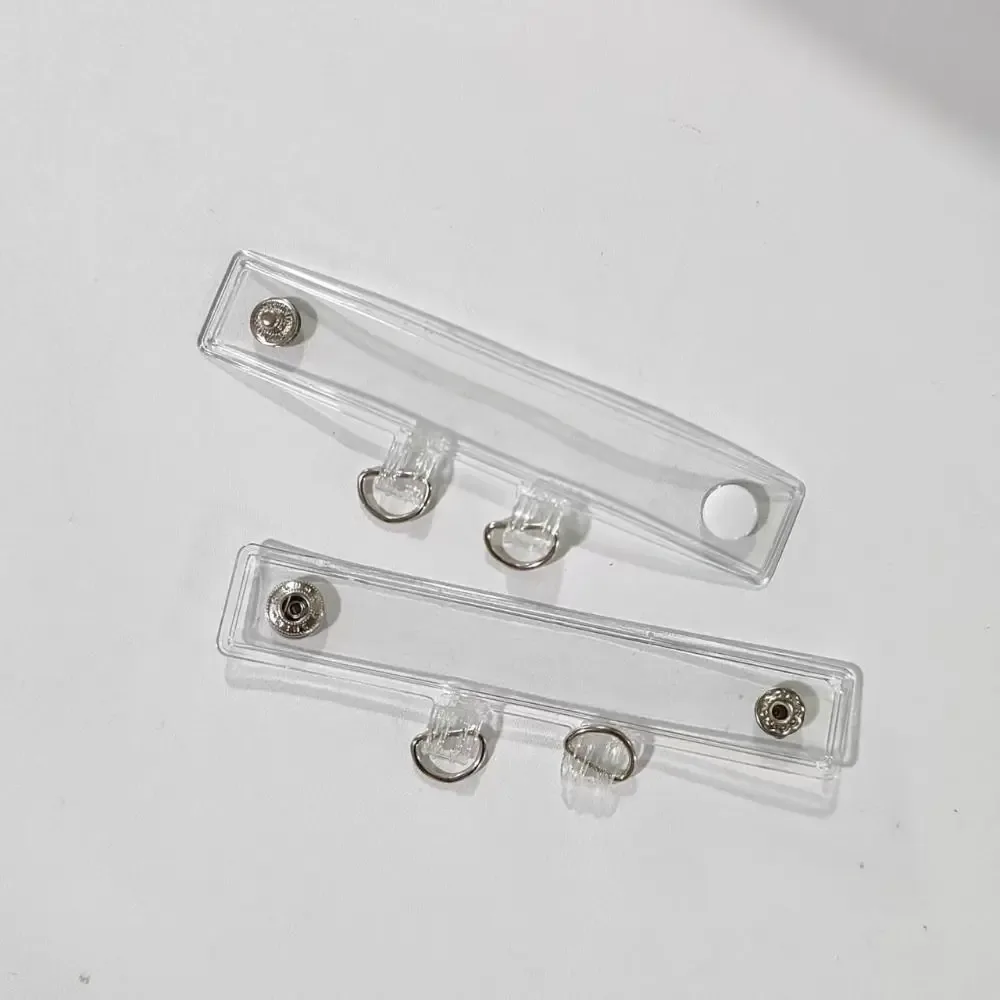 2 pièces nouvelle boucle d'extension de sangle de sac en pvc transparente, fermoir à pression pour sac à dos