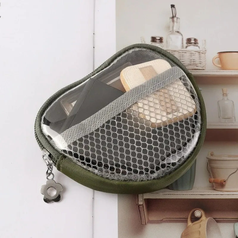 petite trousse de toilette pour sac à main, mini trousse à maquillage, pochette transparente mignonne, organiseur de voyage, étui pour articles de toilette, pochette imperméable avec fermeture éclair