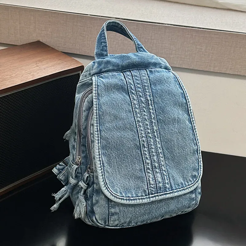 Sac à bandoulière multifonctionnel en Denim, sac à dos de haute qualité pour femmes, sacs messager décontractés polyvalents de grande capacité, nouveau