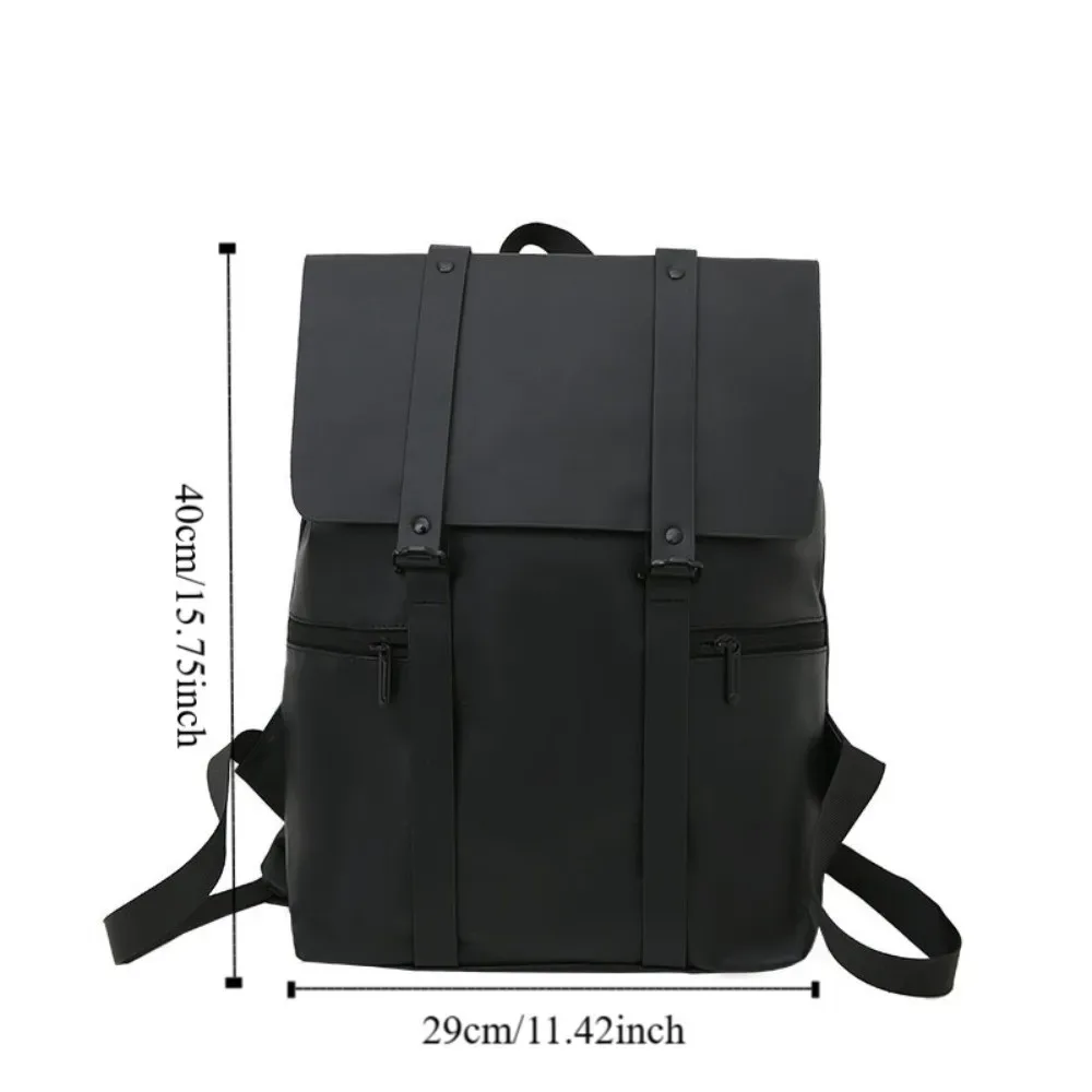 sacs d'école imperméables, sac à dos de voyage portable de couleur unie, grande capacité, bandoulière réglable, sacs à dos en cuir