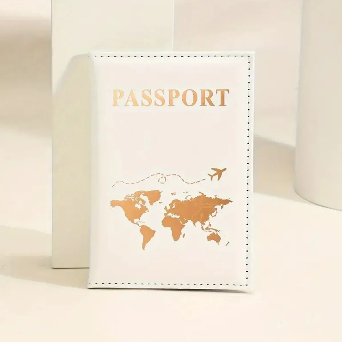porte-passeport en cuir pu pour hommes et femmes, étui à la mode pour cartes de visite, protection d'identité, sac de couverture de passeport en poudre, 1pc