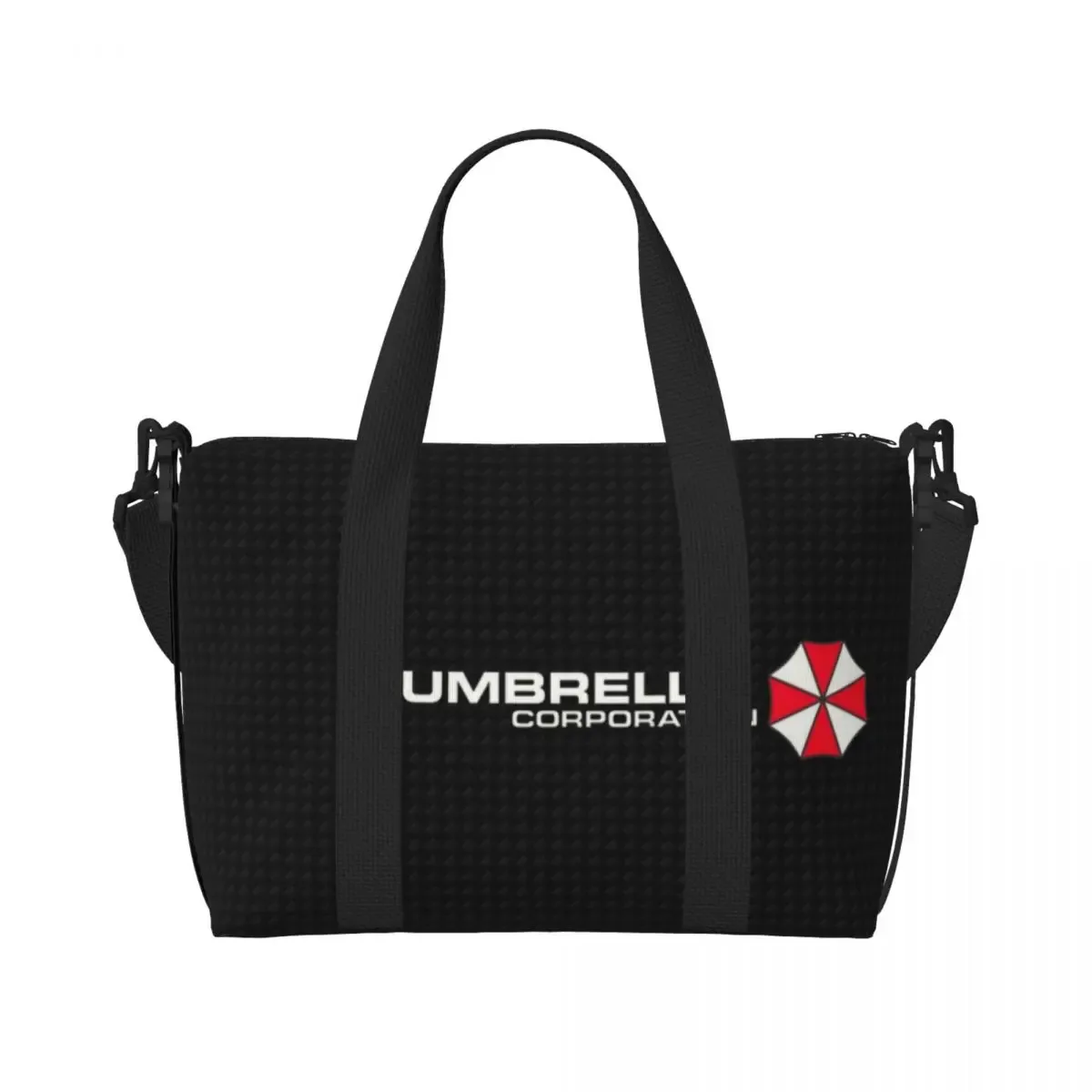sac fourre-tout personnalisé pour femmes, fourre-tout de cosplay de jeu de film umbrella corporation, sacs de voyage de plage et de gymnastique de grande capacité