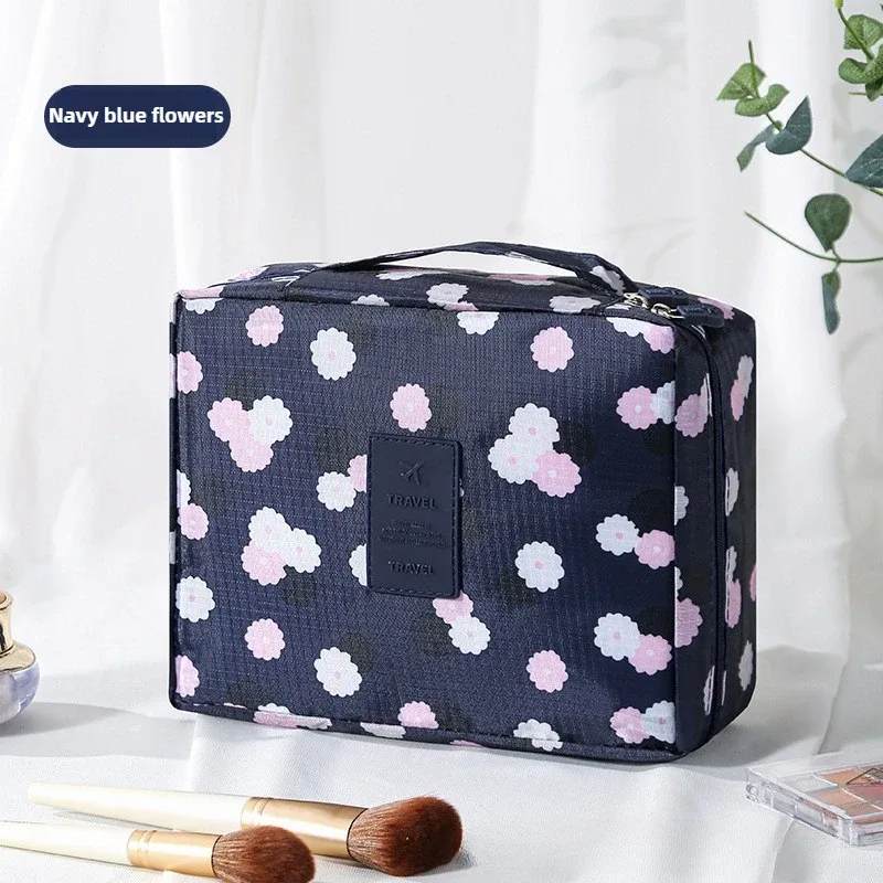 grande trousse de toilette pour femmes, sac de voyage imperméable pour cosmétiques, organiseur de maquillage avec ouverture facile, étui de rangement beauté