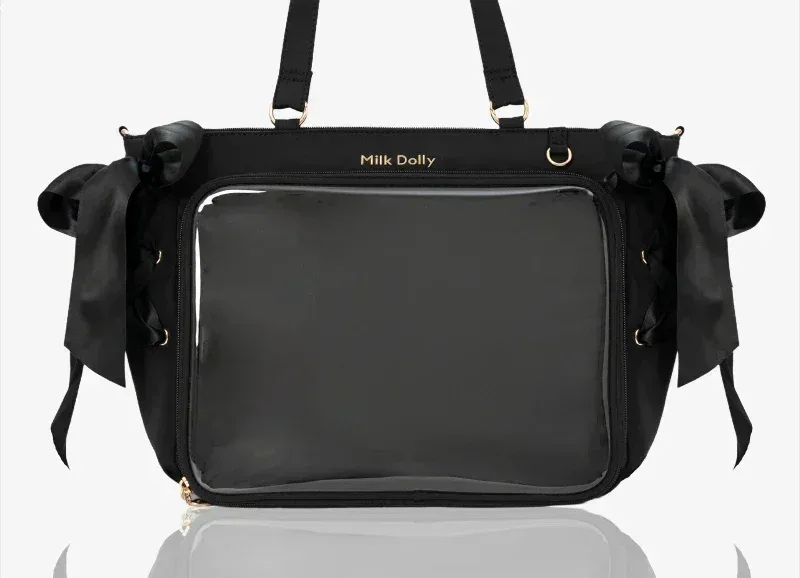 sac à main lolita de grande capacité pour filles, sac à bandoulière carré, solide, ruban de satin, original, style japonais, initié itabag