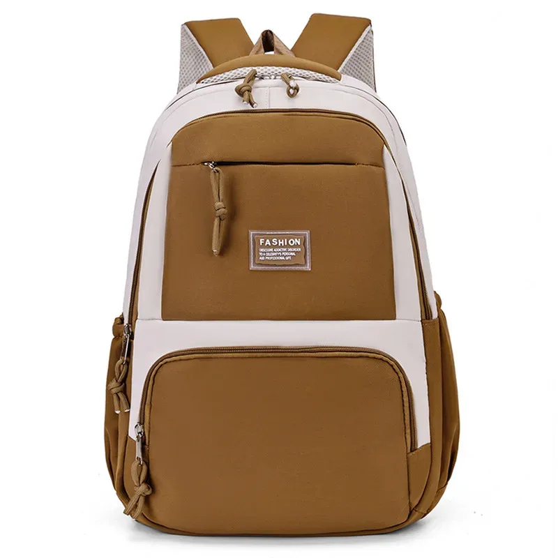 sac à dos unisexe de grande capacité pour étudiants, simple, pour ordinateur portable, en nylon, épais, double épaule, nouvelle collection 2026