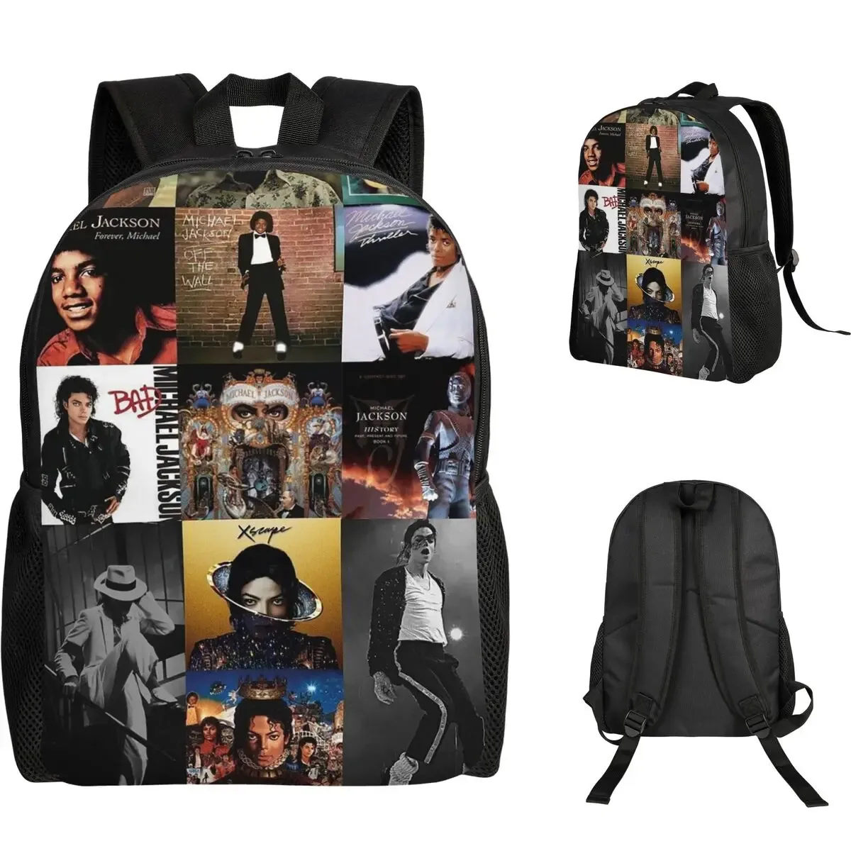 michael jackson sac à dos pour étudiants, sac d'école, sac à dos de randonnée, sac à dos de voyage pour hommes et femmes, sac à dos à la mode, sacs à bandoulière