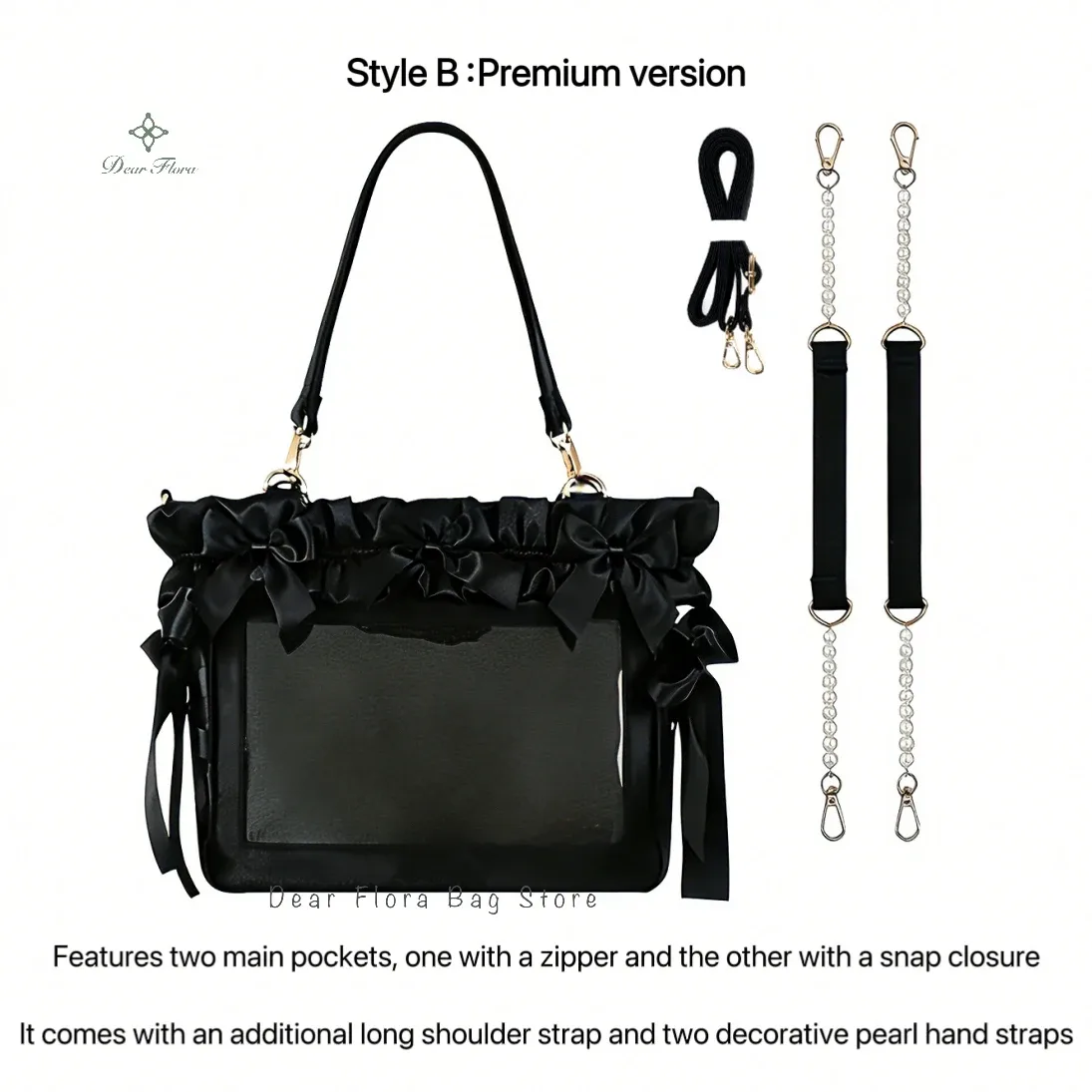 nouveau sac bandoulière y2k avec nœud en ruban, sac à bandoulière transparent grande capacité pour jeunes filles, sac à main diy, sac fourre-tout en satin pour femme