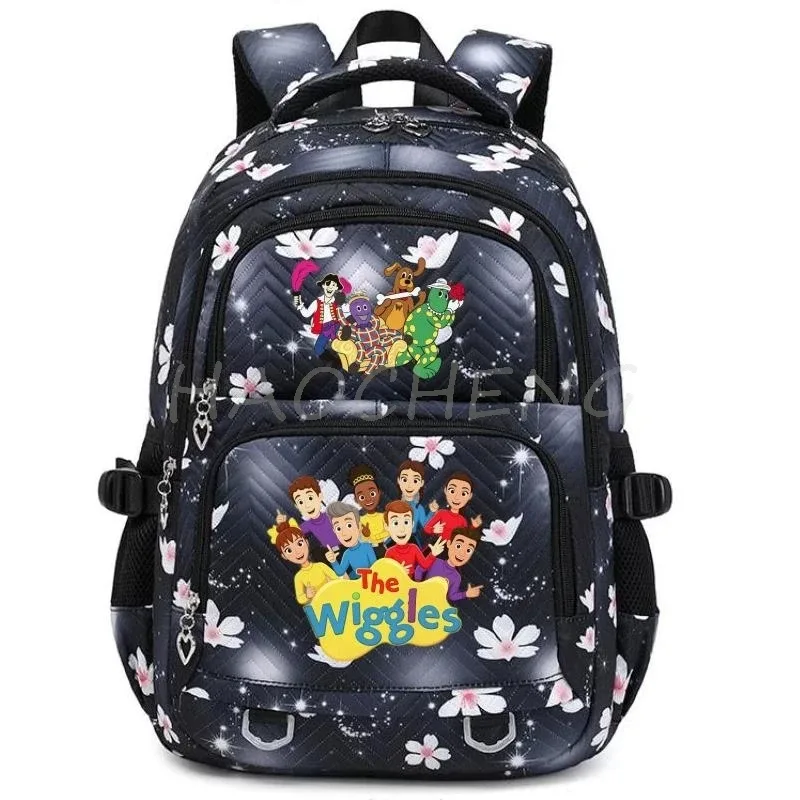 sacs d'école imprimés en 3d the wiggles, sac à dos d'école pour filles et adolescentes, sac à dos de voyage pour étudiants, sac à dos décontracté à la mode pour ordinateur portable