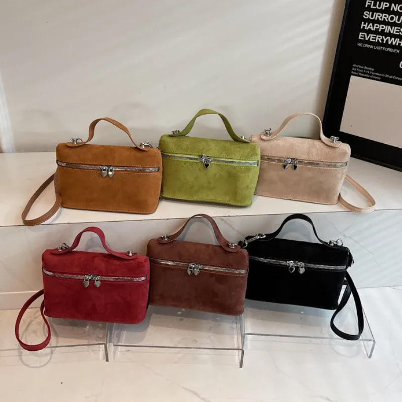 sacs à bandoulière en daim de qualité supérieure pour femmes, sacoches rétro vintage pour femmes, texture de mode et sacs à bandoulière polyvalents, hiver automne