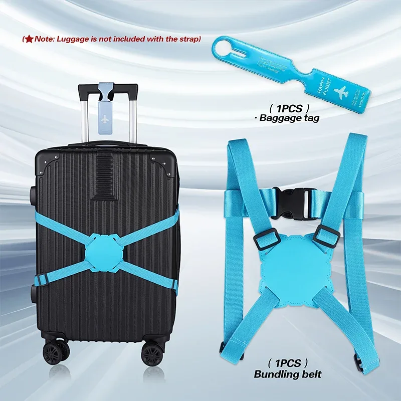 ceinture bagage polyester rouge bandes verticales noires rouges boucle centrale étiquette petit avion sécurité voyage