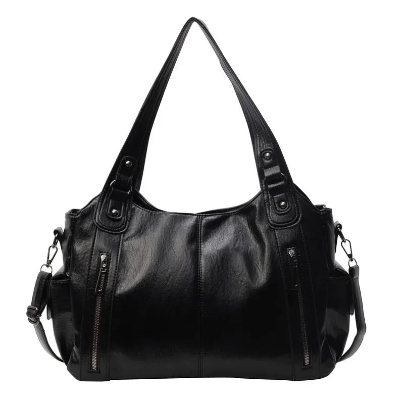 sac fourre-tout souple pour femmes, grande capacité, sac à bandoulière décontracté, sac à main pour le travail et les voyages