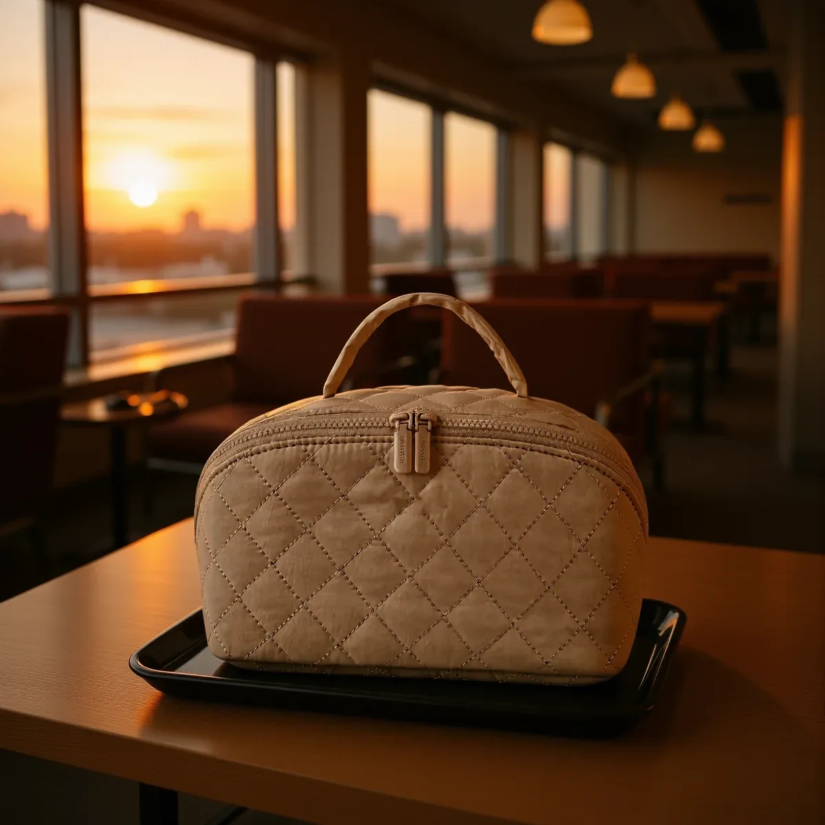 sac à cosmétiques portable de grande capacité, organisateur de toilette de voyage étanche avec poignée pour femmes