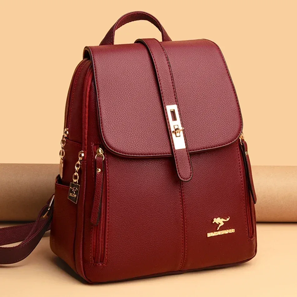 femmes grande capacité sac à dos de haute qualité en cuir vintage sacs pour femmes sacs d'école voyage sac à dos dames bookbag sac à dos