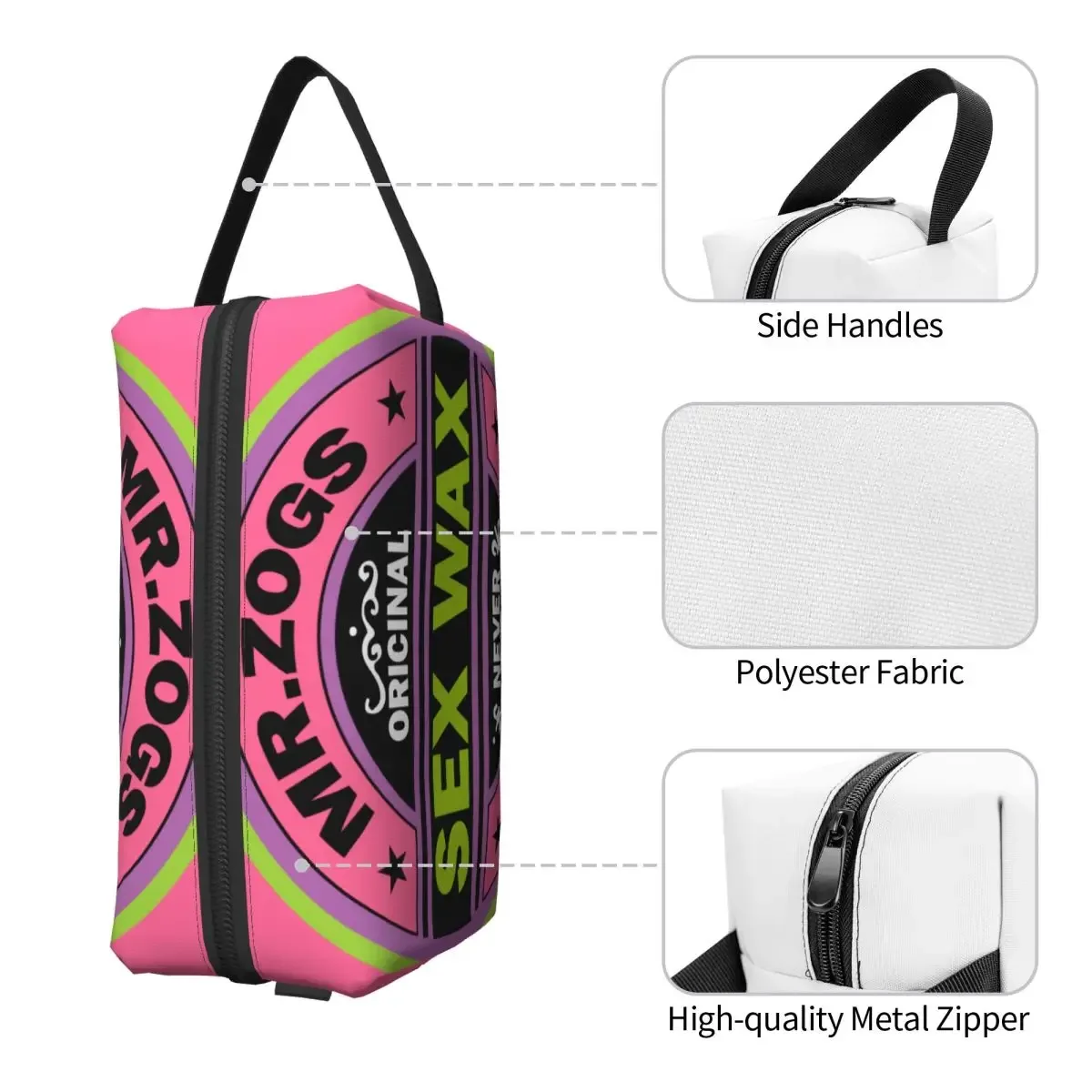 trousse de maquillage personnalisée mr zogs surfing sex warm pour femmes, trousses de toilette de rangement, trousse de maquillage de voyage, trousse de maquillage de mode, évaluation