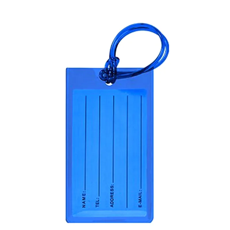 étiquette bagage pvc transparent couleur varies voyage identification valise information nom téléphone adresse email lot cinq pièces