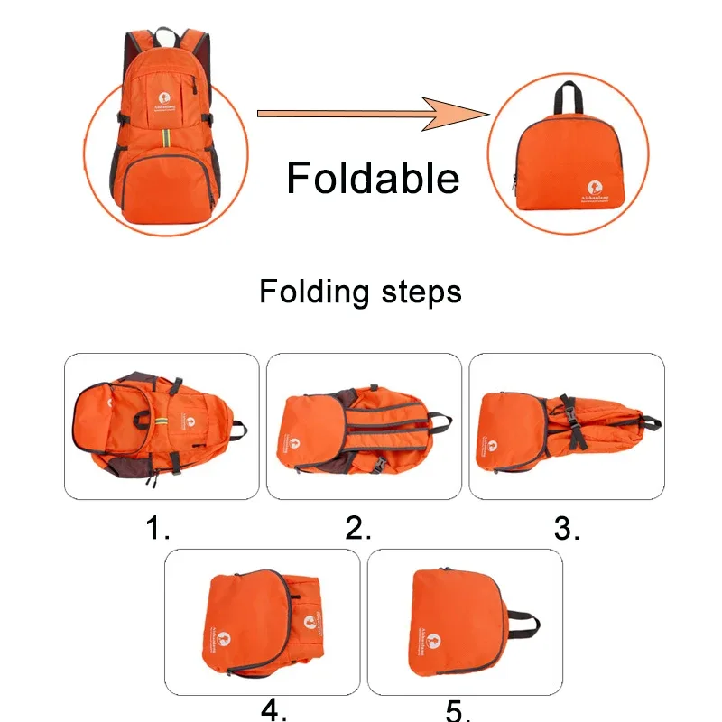 sac à dos pliable ultraléger pour hommes et femmes, sac de voyage léger, sac de jour pliable, extérieur, 30l