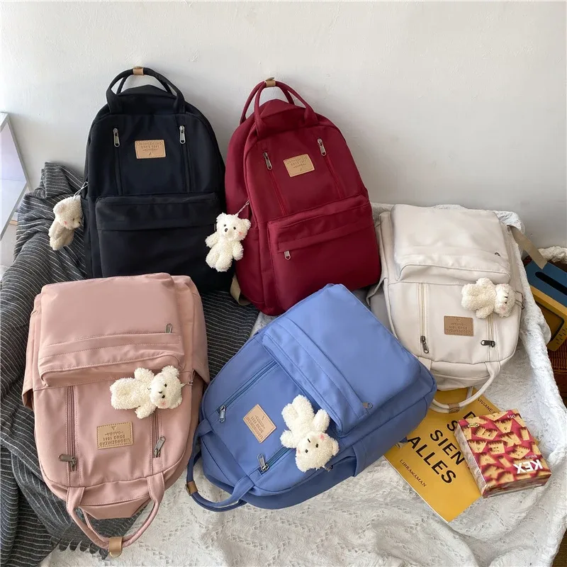 sac à dos à plusieurs poches pour femmes, sacs à dos étanches pour jeunes, adolescentes, sac initié à l'école féminine, haute qualité