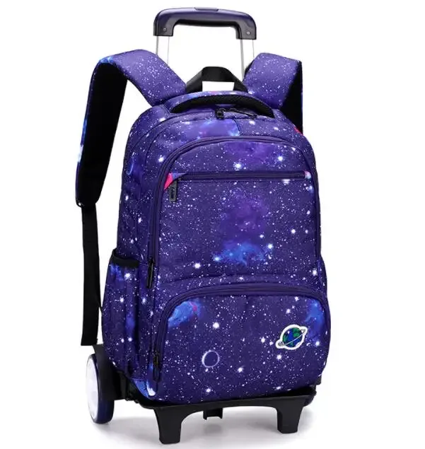cartable à roulettes école sac à dos à roulettes pour garçons enfants sacs de chariot d'école bagages de voyage école sac à dos roulant sacs
