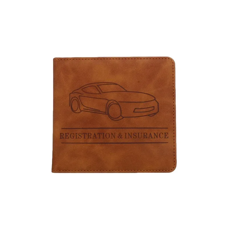 porte-assurance d'enregistrement de voiture, couverture de permis de conduire, documents automobiles en cuir, sac de rangement de permis de conduire, porte-carte de crédit