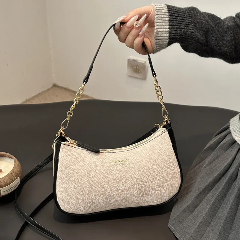 sac à bandoulière en cuir pu pour femmes, sac à bandoulière avec sangle réglable, fermeture à glissière, sac à main décontracté pour le travail et les voyages