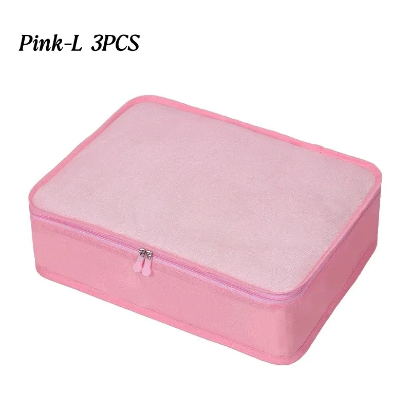 sac de rangement de voyage multifonctionnel compressible, 1/3 pièces, sac de rangement de voyage étanche, organisateur de bagages portable, 3 tailles s m l