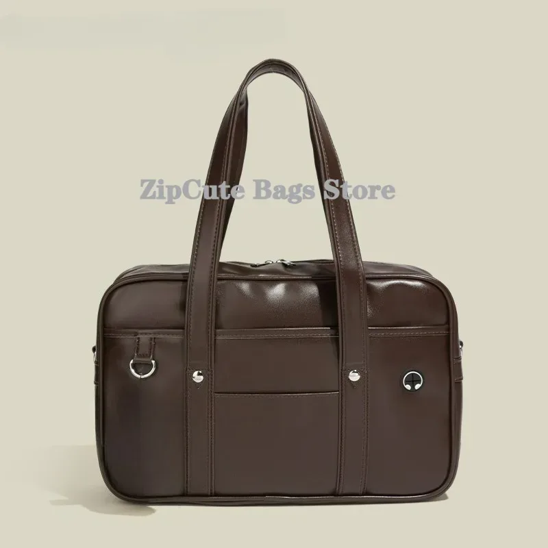 sac d'école japonais bidimensionnel pour étudiante jk, sac à dos en pu pour fille, résistant à l'usure, imperméable, sac à bandoulière messager
