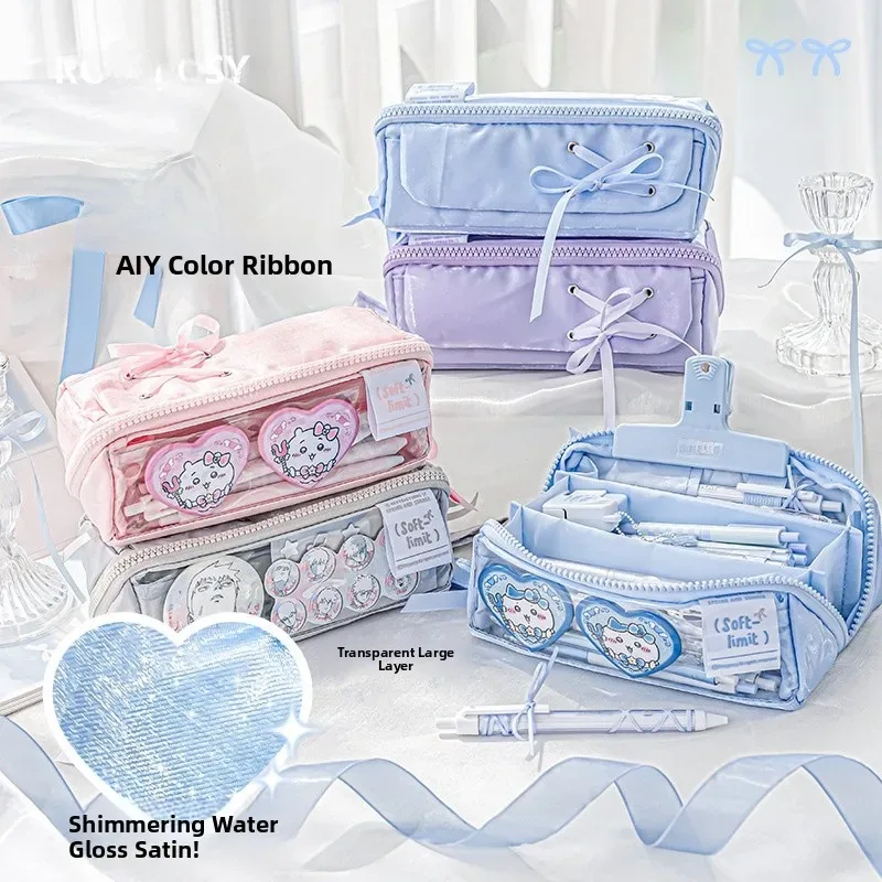 rosyposy offre spéciale de la saison trousse à crayons prisme ballet grande capacité haute valeur esthétique sac de papeterie pour filles style coréen