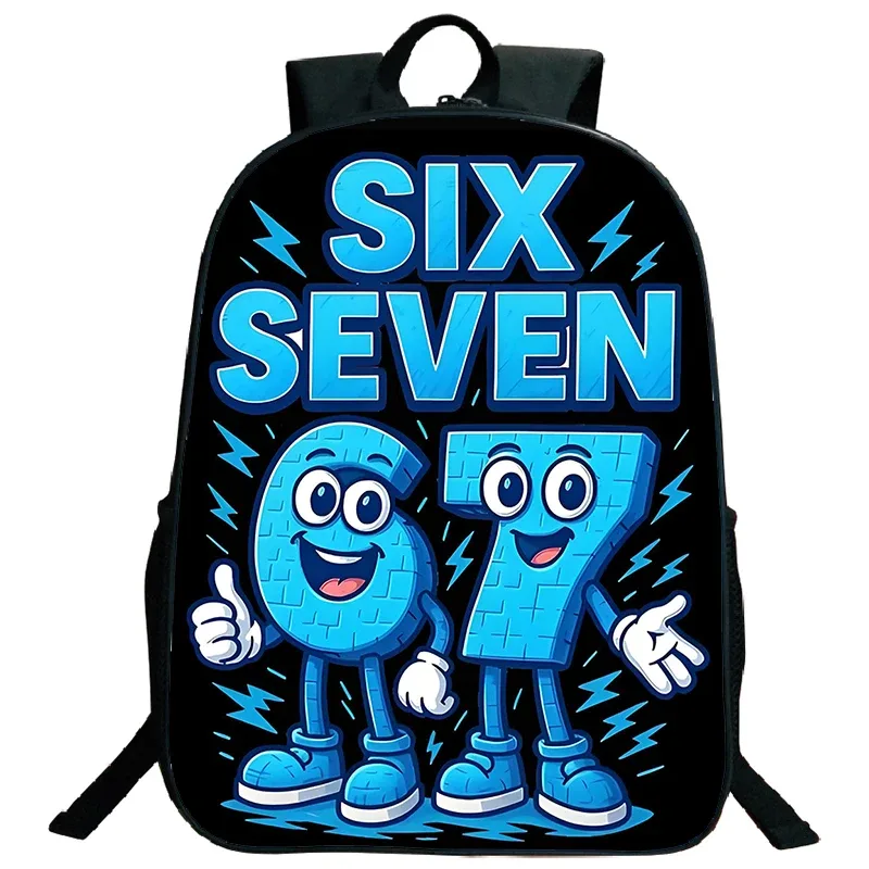 steal a brainrot 67 six seven sac à dos pour enfants, sac à dos de voyage pour étudiants, garçons et filles, sacs d'école au design amusant avec des chiffres, légers