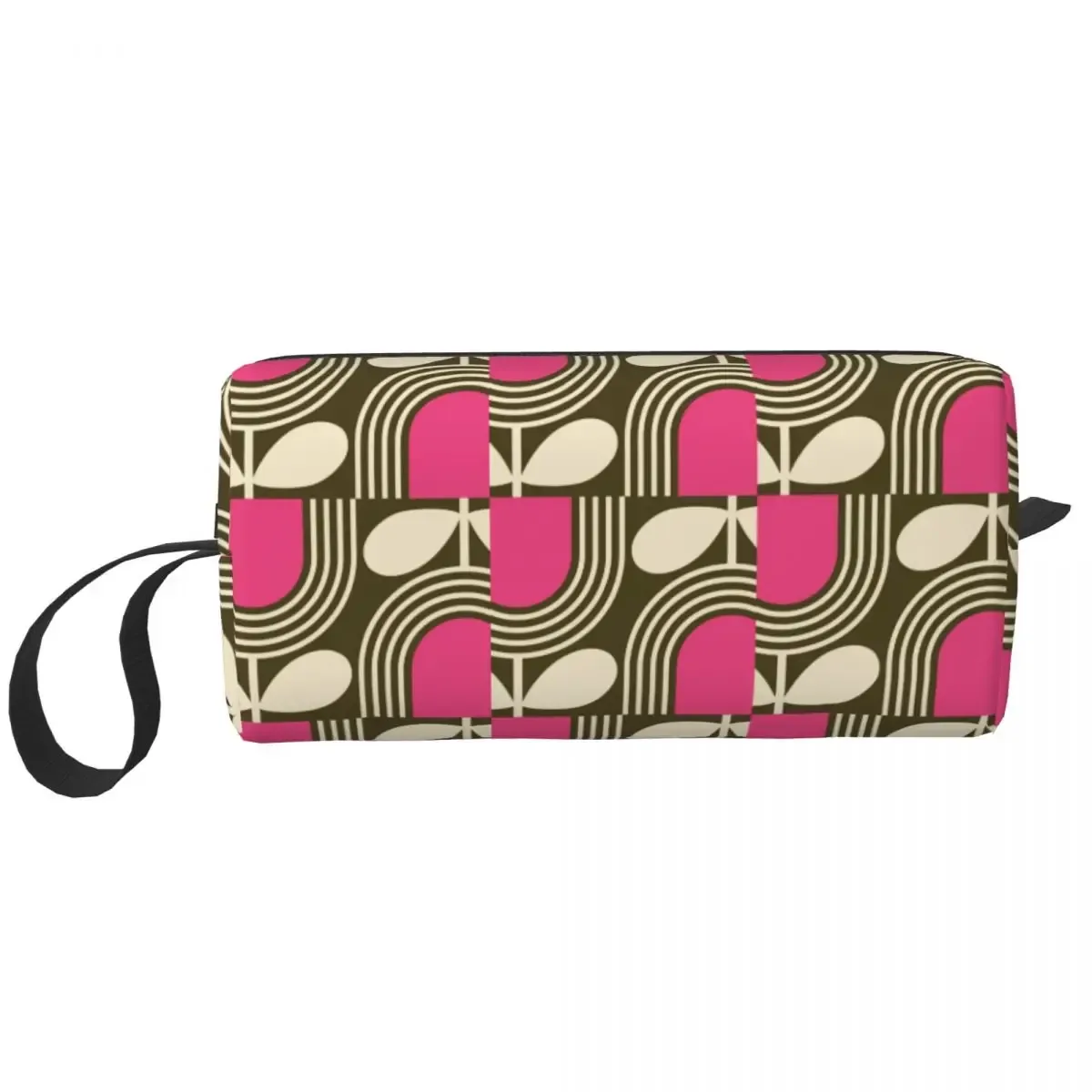 orla kiely-trousse de toilette de voyage à imprimé personnalisé de fleur d'émeraude, sacs de rangement de maquillage et de cosmétique pour femme, trousse de trousse dopp