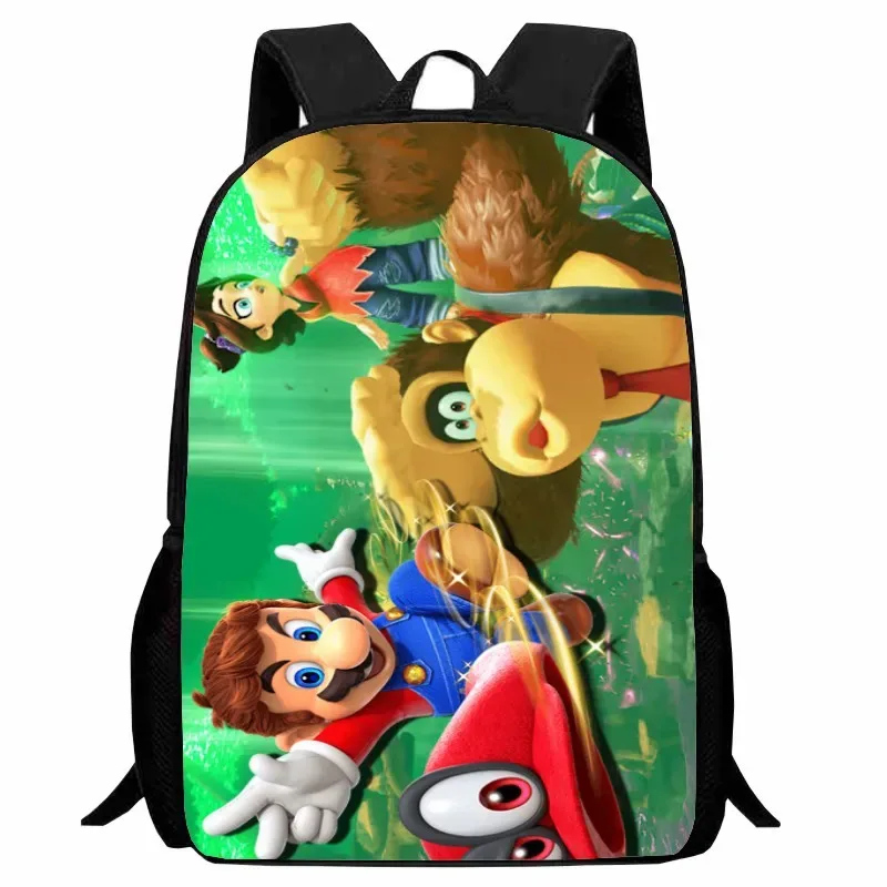 sac dos nylon donkey kong animé joyeux course combat famille grande capacité voyager école