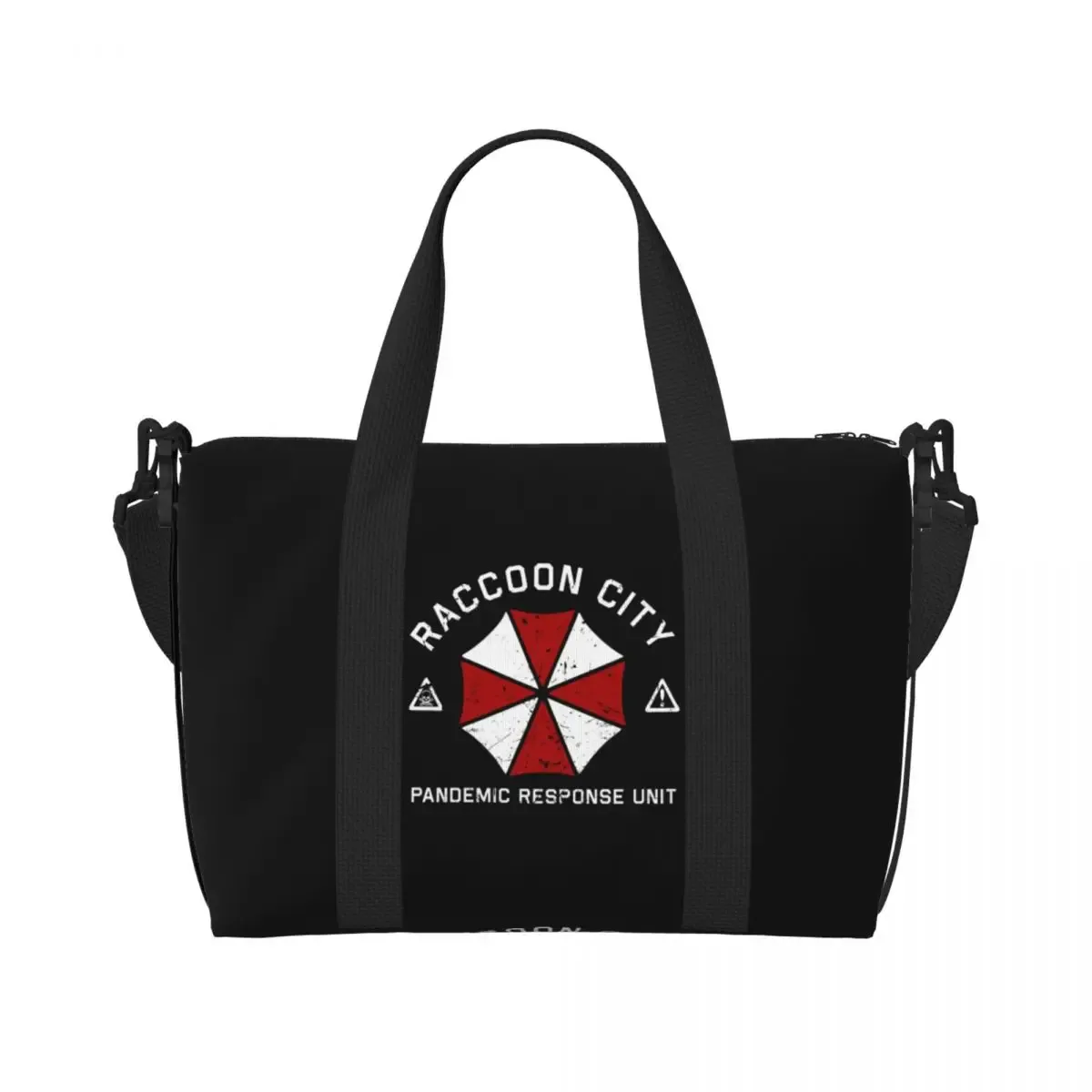 sac fourre-tout personnalisé pour femmes, fourre-tout de cosplay de jeu de film umbrella corporation, sacs de voyage de plage et de gymnastique de grande capacité
