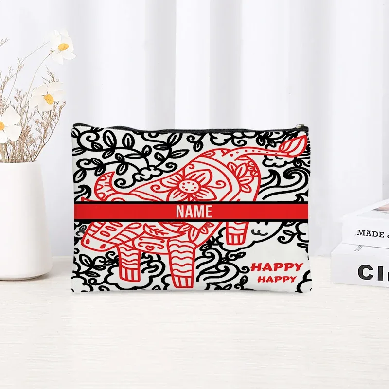 pochette de toilette en toile personnalisée avec motif paysage chinoiserie, cadeau décoratif élégant pour femmes, rangement quotidien des articles de beauté pour les vacances et les activités de plein air.