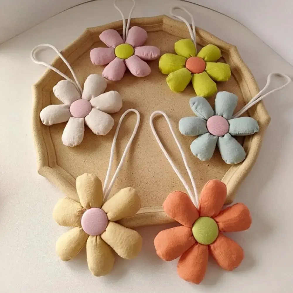 lanière florale en peluche de style coréen, sac à dos frais, breloques de sac à pendentif, accessoires d'allumette, décoration de fleur de gril