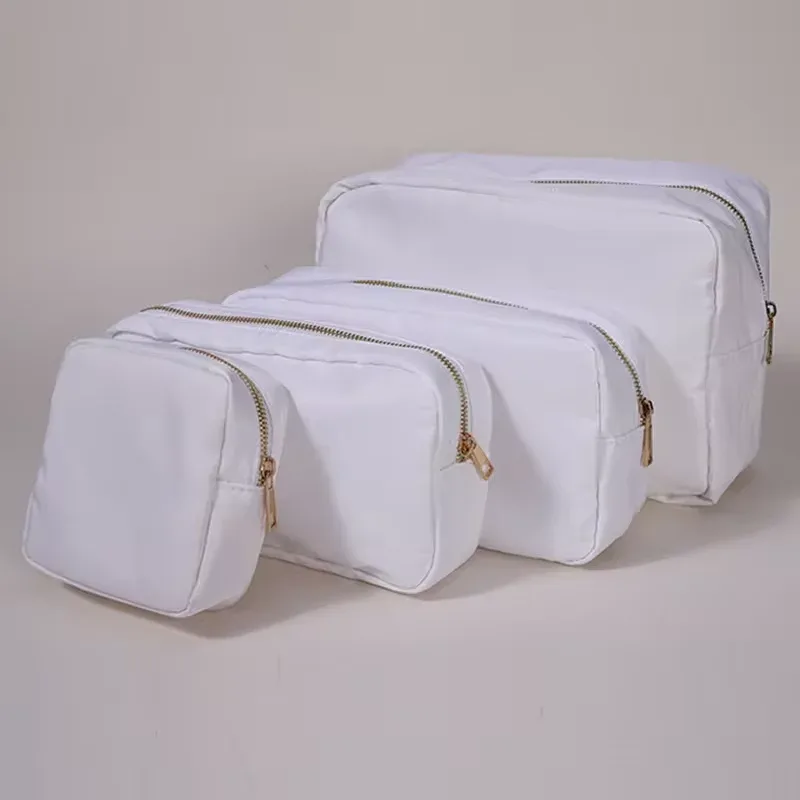 trousse cosmétique violette personnalisée, sac en nylon de maquillage, poudres personnalisées, patch chenille, grand étui de voyage, trousse de toilette, cadeau de mariée, taille xl