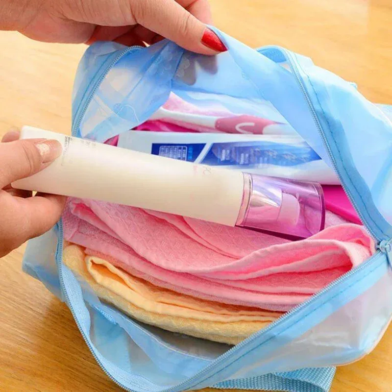 sac à cosmétiques transparent en pvc floral, trousse de maquillage transparente pour femmes et filles, trousse de beauté étanche à fermeture éclair, trousse de toilette de voyage, sac à main