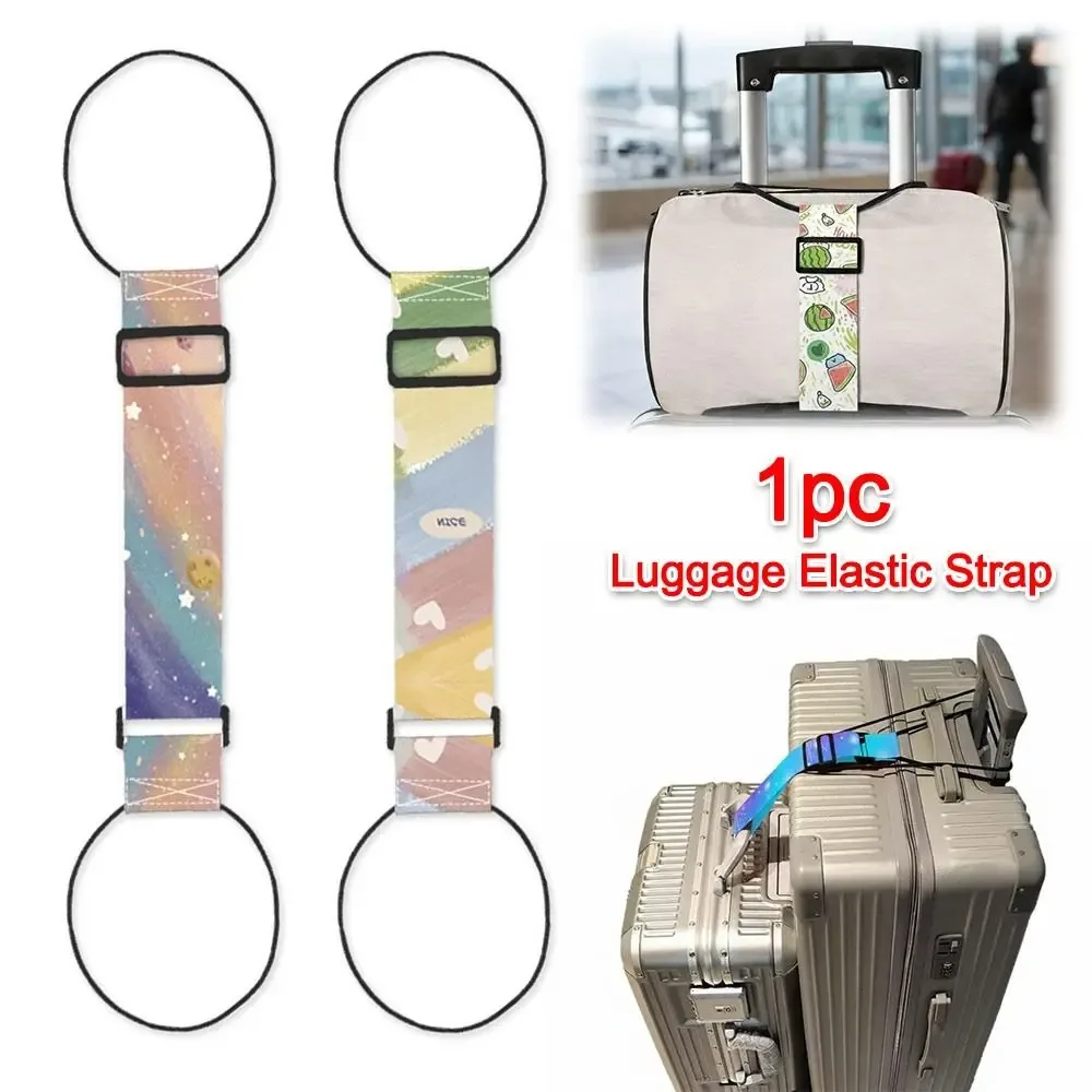 nouvelle sangle élastique colorée réutilisable et réglable pour bagages, sangle de fixation pour valise, connecteur de bagages, accessoires de voyage