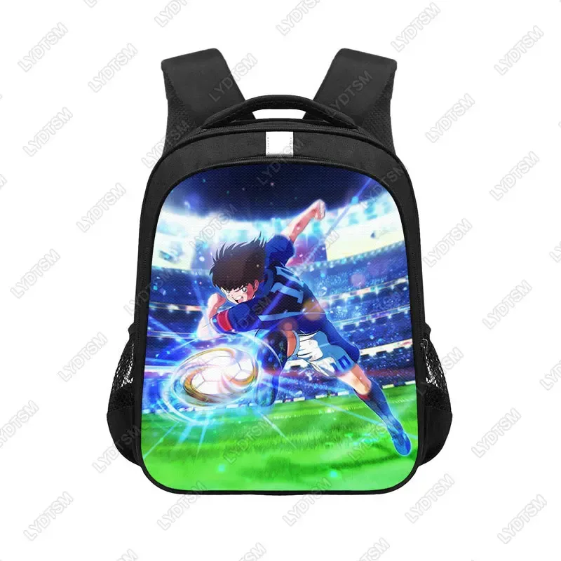 sac dos polyester noir bandoulique réfléchissante poches latérales ouvertes informatique décontracté dessin animé adolescents étudiants usage voyage