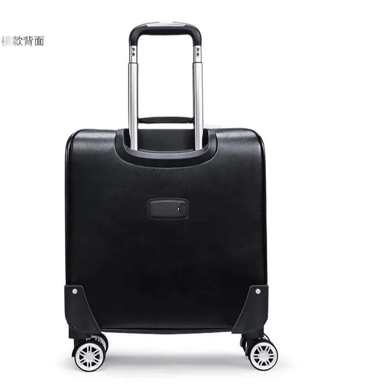 valise cuir vache noir grain cuir format main toupie roues unisexe voyage business voyage
