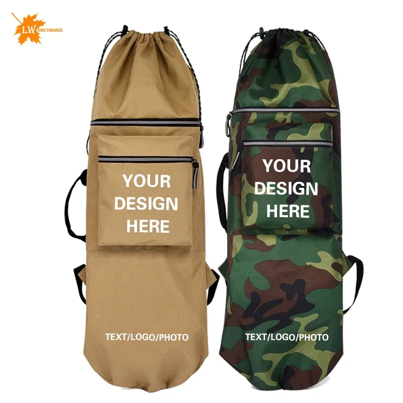 Sac de Skateboard personnalisé avec Logo imprimé, sac à Double espion de souhait, léger et étanche, sac à dos pour planche de surf terrestre, nom de bricolage