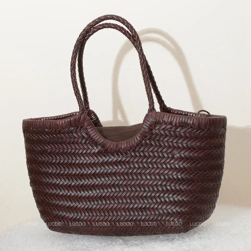 sac à main en cuir véritable pour femmes, grand sac fourre-tout vintage, sac à bandoulière décontracté, sac de shopping en cuir de vache tissé, sac bandoulière pour femmes